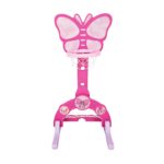 Keezi 3-in-1 Kids Basketball Hoop Soccer Goal Golf Game Set with Balls Pink - Image 3