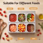 5-Star Chef 6 Pan Food Serving Display Container Stainless Steel Food Container Lids - Image 7