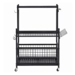 Gardeon Garden Tool Organizer Rack 16 Slots Rolling Garage Storage with Hooks - Image 10