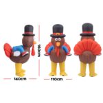 Inflatable Costume Ride On Turkey Fancy Dress Funny Party Outfit Brown One Size - Image 2