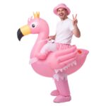 Inflatable Costume Ride On Flamingo Adult Party Suit Pink One Size - Image 3