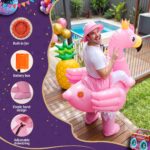 Inflatable Costume Ride On Flamingo Adult Party Suit Pink One Size - Image 5