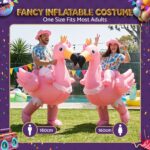 Inflatable Costume Ride On Flamingo Adult Party Suit Pink One Size - Image 6