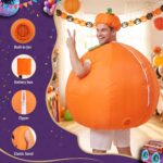 Inflatable Costume Pumpkin Fancy Dress Halloween Party Suit Orange One Size - Image 5