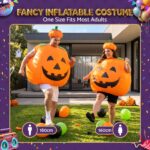 Inflatable Costume Pumpkin Fancy Dress Halloween Party Suit Orange One Size - Image 6