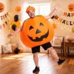 Inflatable Costume Pumpkin Fancy Dress Halloween Party Suit Orange One Size - Image 7