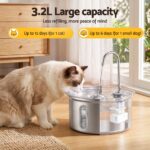 i.Pet 3.2L Cat Water Fountain Pet Feeder Dog Drinking Dispenser 304 Stainless Steel - Image 5