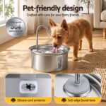 i.Pet 3.2L Cat Water Fountain Pet Feeder Dog Drinking Dispenser 304 Stainless Steel - Image 6