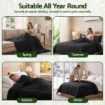 Giselle 200GSM Bamboo Microfibre Double Quilt Lightweight All Season Doona Duvet - Image 7