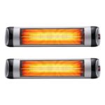 Devanti 2PCS Electric Radiant Strip Heater Indoor Outdoor Patio Remote Control 1500W - Image 3