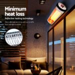 Devanti 2PCS Electric Radiant Strip Heater Outdoor Indoor Patio Infrared Heaters 2000W - Image 4