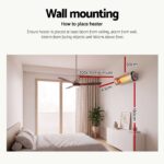 Devanti 2PCS Electric Radiant Strip Heater Outdoor Indoor Patio Infrared Heaters 2000W - Image 6
