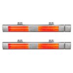 Devanti 2PCS Electric Strip Heater Radiant Infrared Heaters Remote Control 3000W - Image 3