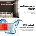 Devanti 2PCS Electric Strip Heater Radiant Infrared Heaters Remote Control 3000W - Image 9