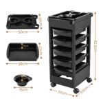 Embellir 6-Tier Salon Trolley Cart on Wheels Barber Mobile Hairdressing Cart - Image 2