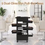 Embellir 6-Tier Salon Trolley Cart on Wheels Barber Mobile Hairdressing Cart - Image 6