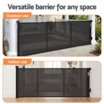 Keezi Retractable Gate Baby Gate Pet Safety Fence Extends up to 400cm Black - Image 8