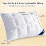 Luxury Pillow Quilted Pillow High-Quality Pillow Comfortable Pillow Bedding - Gray - Size 800g high pillow - Image 8