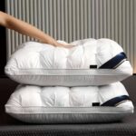 Luxury Pillow Quilted Pillow High-Quality Pillow Comfortable Pillow Bedding - White - Size 600g low pillow - Image 5