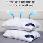 Luxury Pillow Quilted Pillow High-Quality Pillow Comfortable Pillow Bedding - White - Size 600g low pillow - Image 9