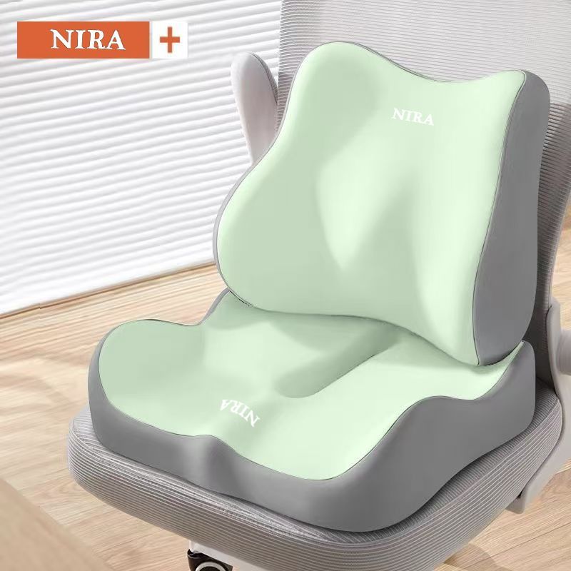 V1106-115-11798-GRN-01-00 Ergonomic Seat Cushion Backrest Comfortable Seating Office Chair Cushion Lumbar - Green - Size 01 - Image 1
