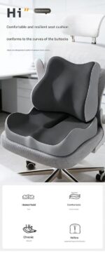 Ergonomic Seat Cushion Backrest Comfortable Seating Office Chair Cushion Lumbar - Gray - Size 01 - Image 4