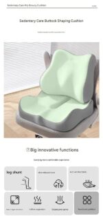 Ergonomic Seat Cushion Backrest Comfortable Seating Office Chair Cushion Lumbar - Gray - Size 01 - Image 9