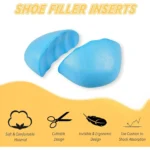 Shoe Toe Filler Inserts, Soft PU Foam Cushions for Loose Shoes, Blue Large 1-2 Sizes Bigger - Image 2