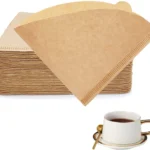 Size 01 Coffee Filters, 200 Count Natural Paper Cone Filters for Pour Over, 1-2 Cup Brown