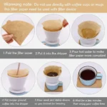 Size 01 Coffee Filters, 200 Count Natural Paper Cone Filters for Pour Over, 1-2 Cup Brown - Image 5