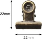 100 Pack Mini Bulldog Clips, Bronze Stainless Spring Clips with Hanging Hole, 0.87 Inch - Image 2