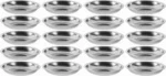 10 Pack 10cm Stainless Steel Dipping Dishes, Reusable Sauce Appetizer Plates for Camping, Silver