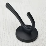 4 Pack Wall Hooks, Heavy Duty Self Adhesive Coat Towel Robe Hangers for Bathroom Kitchen, Black - Image 3