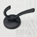 4 Pack Wall Hooks, Heavy Duty Self Adhesive Coat Towel Robe Hangers for Bathroom Kitchen, Black - Image 4