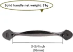 3 Pack Floral Cabinet Pull Handles, Solid Zinc Alloy Hardware, 3.8 In Hole Distance, Bronze - Image 4