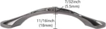 3 Pack Floral Cabinet Pull Handles, Solid Zinc Alloy Hardware, 5.04 In Hole Distance, Bronze - Image 3
