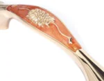 3 Pack Floral Cabinet Pull Handles, Solid Zinc Alloy Hardware, 3.8 In Hole Distance, Brown Amber - Image 2