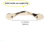3 Pack Floral Cabinet Pull Handles, Solid Zinc Alloy Hardware, 3.8 In Hole Distance, Brown Amber - Image 5