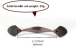 3 Pack Floral Cabinet Pull Handles, Solid Zinc Alloy Hardware, 3.8 In Hole Distance, Red Bronze - Image 5