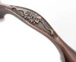 3 Pack Floral Cabinet Pull Handles, Solid Zinc Alloy Hardware, 5.04 In Hole Distance, Red Bronze - Image 2