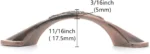 3 Pack Floral Cabinet Pull Handles, Solid Zinc Alloy Hardware, 5.04 In Hole Distance, Red Bronze - Image 4