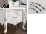 3 Pack Floral Cabinet Pull Handles, Solid Zinc Alloy Hardware, 5.04 In Hole Distance, Red Bronze - Image 6
