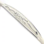 3 Pack Floral Cabinet Pull Handles, Solid Zinc Alloy Hardware, 3.8 In Hole Distance, Silver Ivory - Image 2