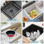 2 Pack 304 Stainless Steel Sink Bottom Grids, Kitchen Sink Protectors with Rubber Feet, 13.78 x 11.81 In - Image 3