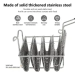 Stainless Steel Taco Shell Fryer Basket, 4 Shell Tortilla Fry Rack with Detachable Handle - Image 8