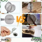 4 Pack 304 Stainless Steel Tea Strainers, Fine Mesh Ball Infusers with Squeeze Handle - Image 4