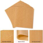 200 Count 6 x 6 In Parchment Paper Squares, Non Stick Sheets for Burgers Freezing Baking - Image 3