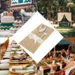20 Pack Burlap Cutlery Holders, Jute Utensil Pouches with White Lace for Wedding Table - Image 5