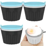 9 Pack Silicone Egg Poacher Cups, Reusable Non Stick Molds for 5-7 Qt Air Fryers Ovens