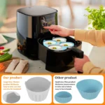 9 Pack Silicone Egg Poacher Cups, Reusable Non Stick Molds for 5-7 Qt Air Fryers Ovens - Image 6